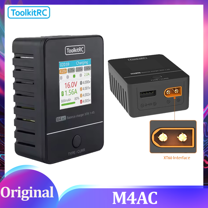 ToolkitRC M4AC 30W LCD Screen  - Drone Racing Charger ulasan dan harga