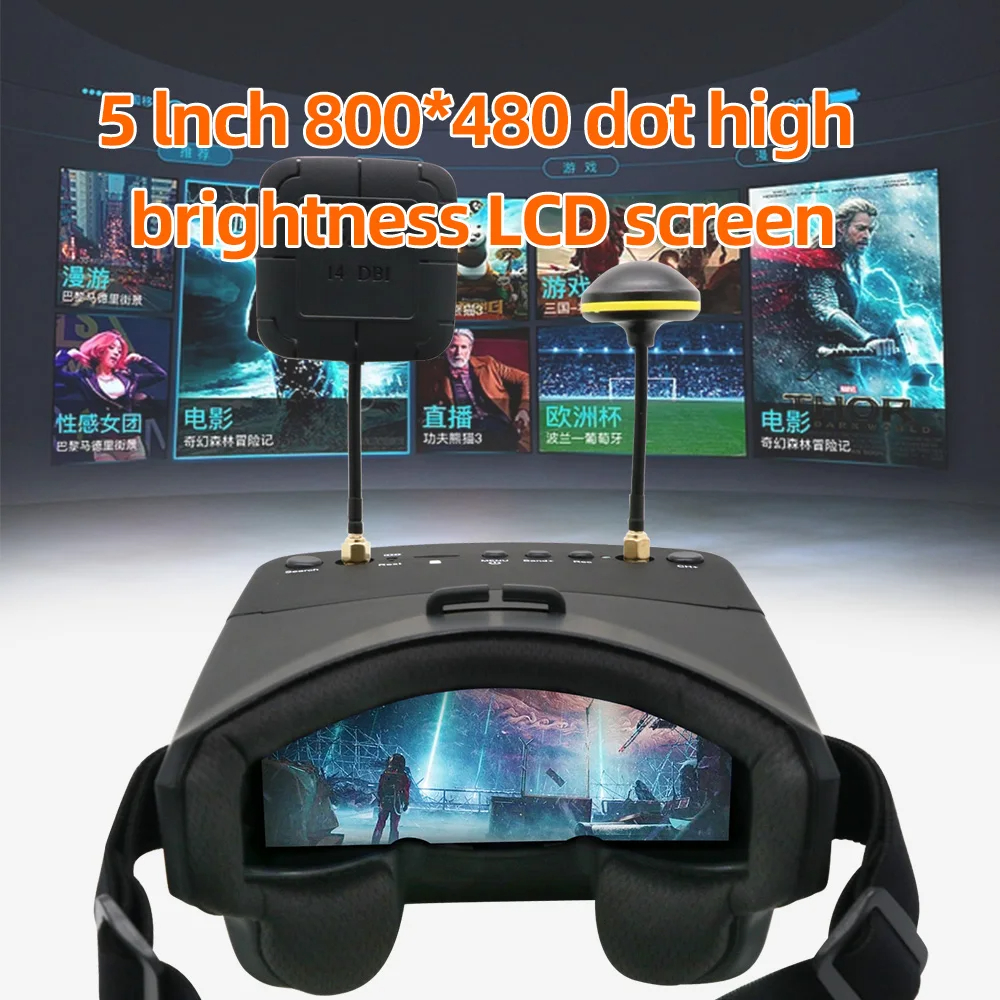 EV800D 5.8G 40CH 5 Inch 800*48 - Drone Racing Goggles ulasan dan harga