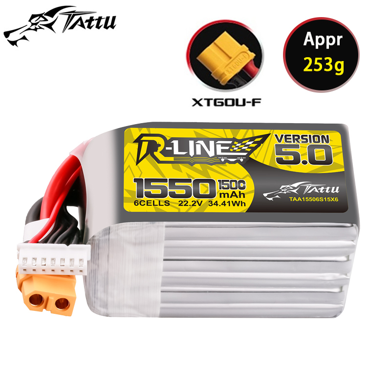 TATTU-R-LINE 5.0 22.2V 1550mAh - Drone Racing Battery ulasan dan harga