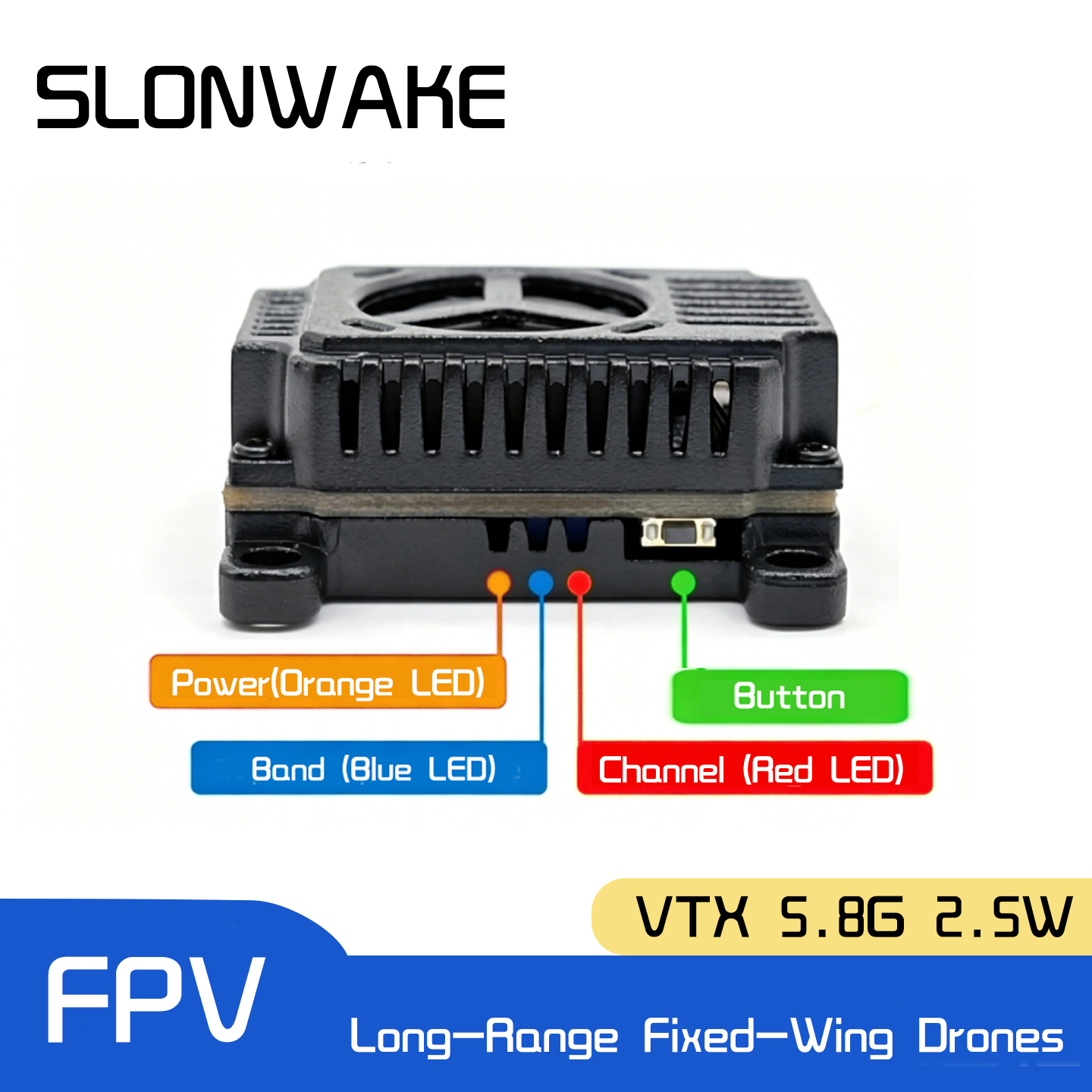 SLONWAKE 5.8G 48CH FPV Transmi - Drone Racing Vtx ulasan dan harga