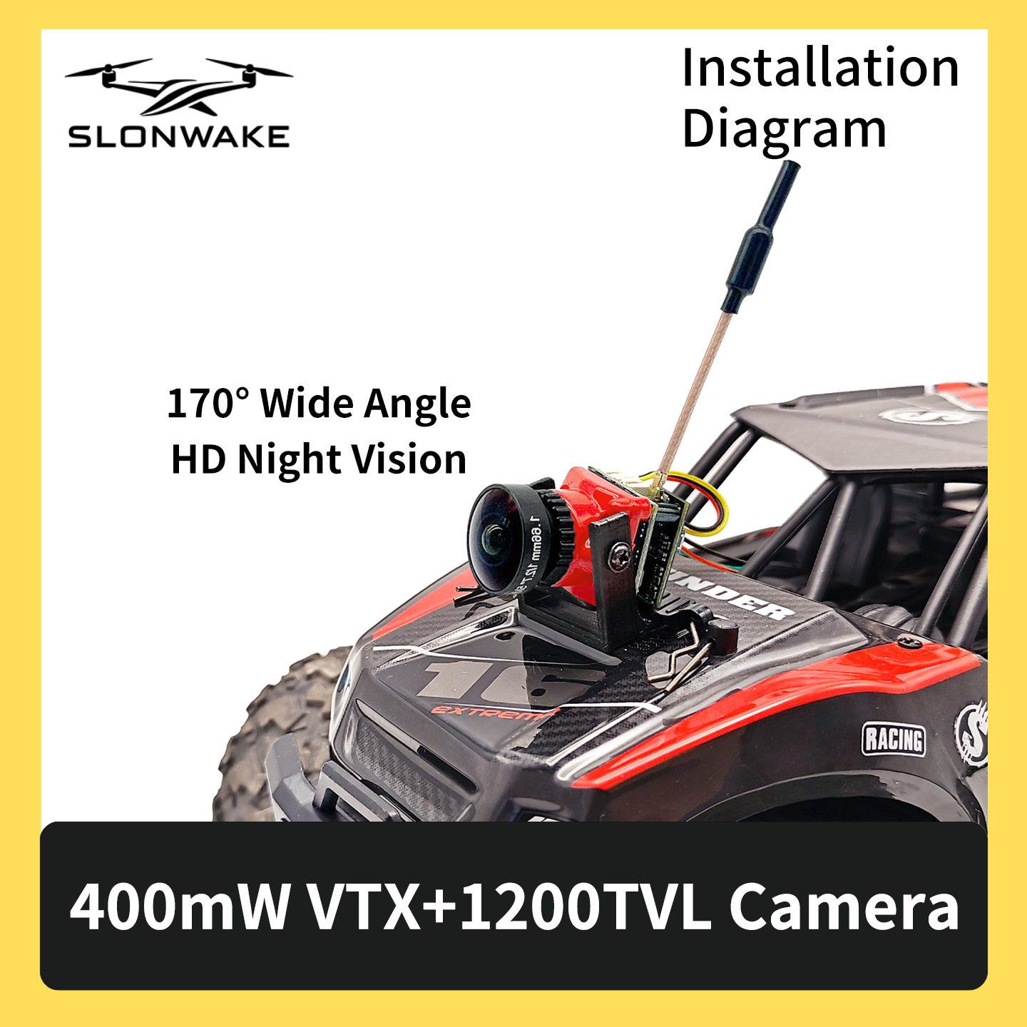 SLONWAKE 5.8G 48CH FPV 400mw V - Drone Racing Vtx ulasan dan harga