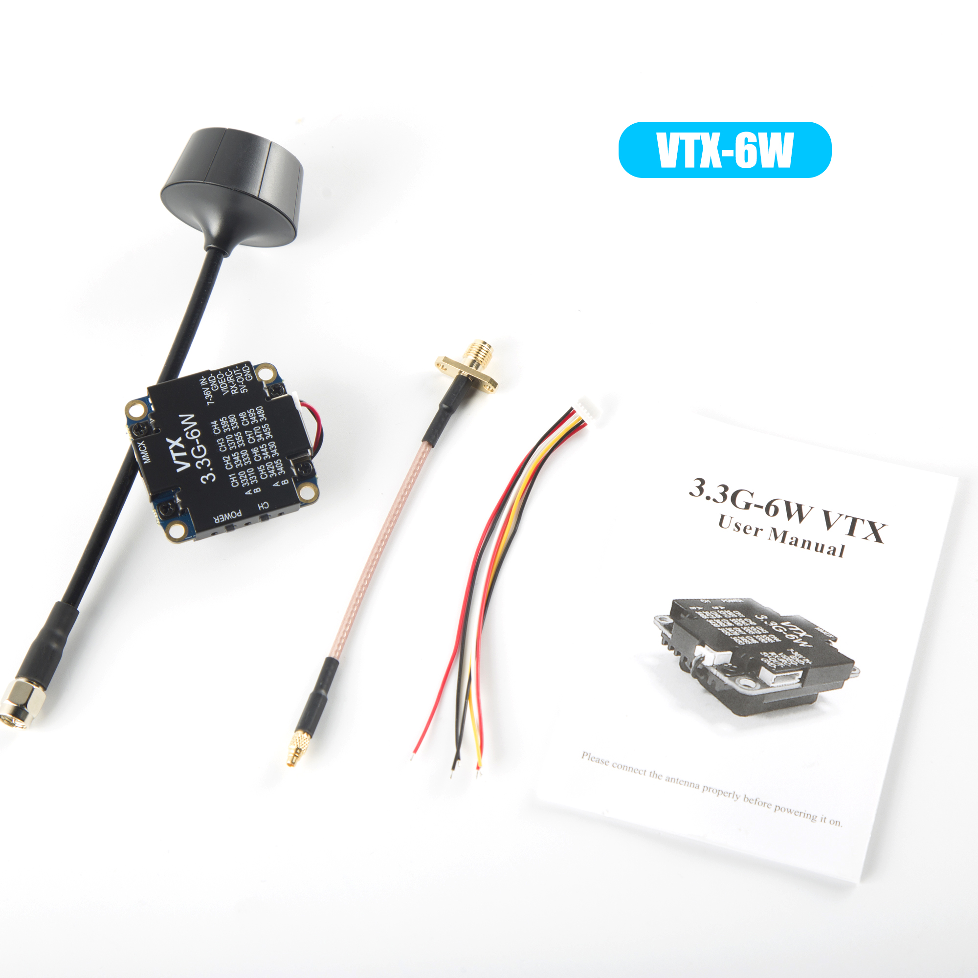 FPV Video Transmitter 3.3G 6W  - Drone Racing Vtx ulasan dan harga